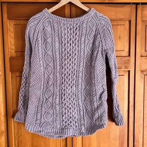 LL Bean cable knit sweater